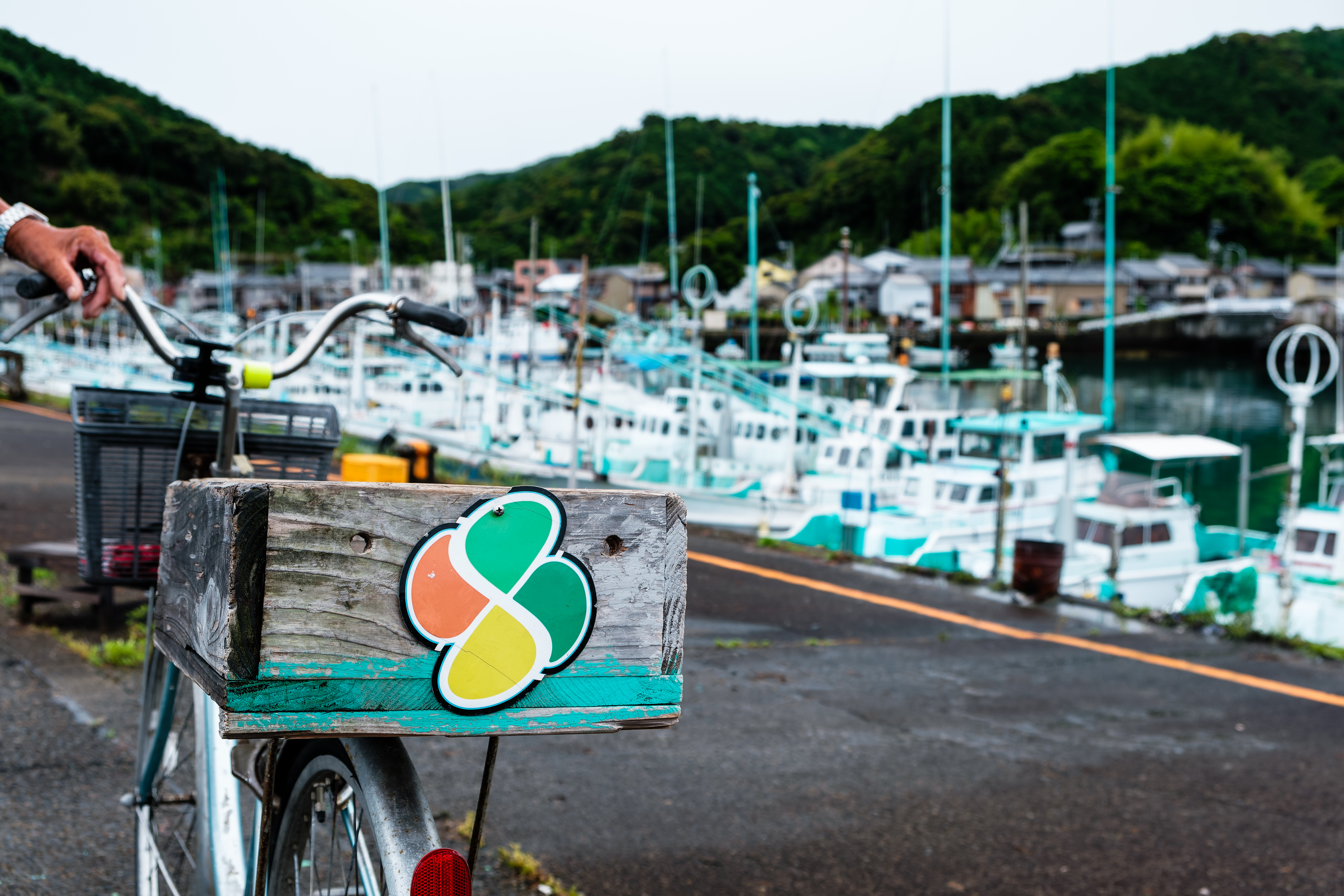 Wakaba Mark on Bicycle